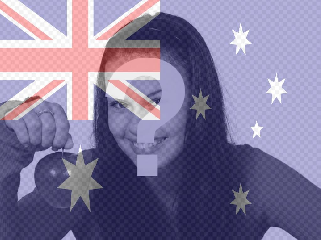 Bandeira australiana para colocar na sua foto online.   ..