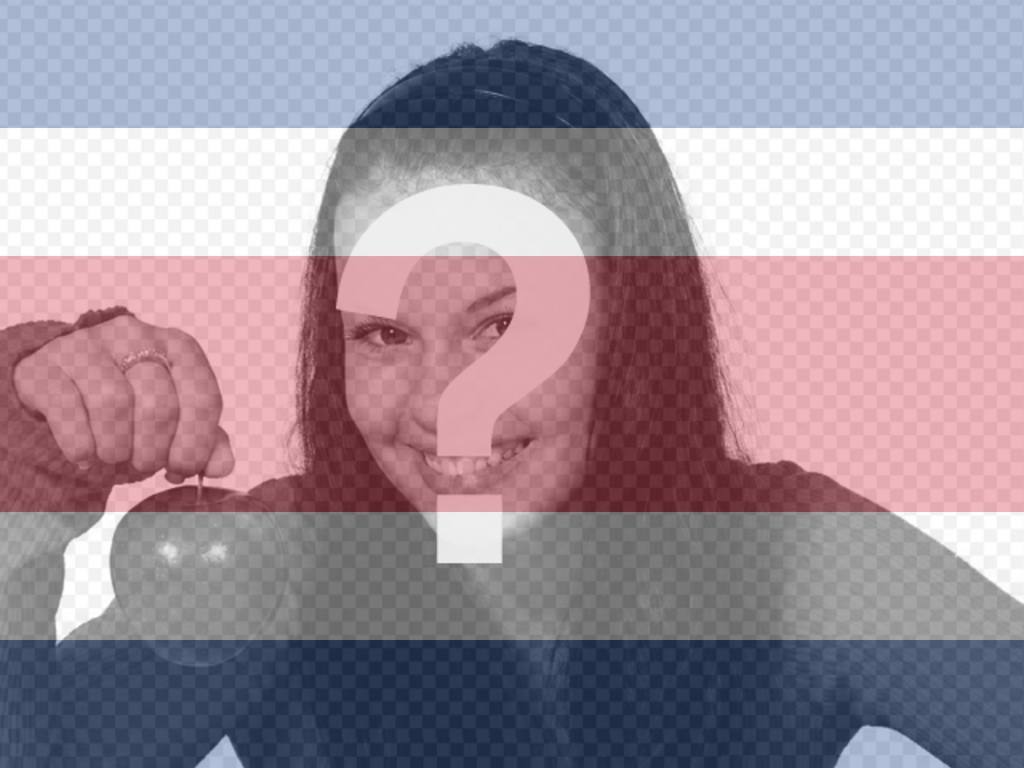 Fotomontagem com sua foto ea bandeira de Costa Rica no..