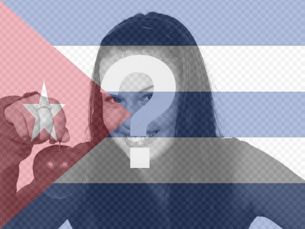 Colagem para colocar a bandeira de Cuba, juntamente com sua..