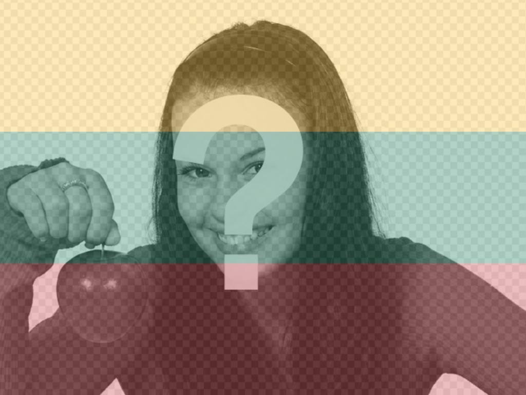 Fotomontagem para colocar a bandeira da Lituânia junto com sua foto..
