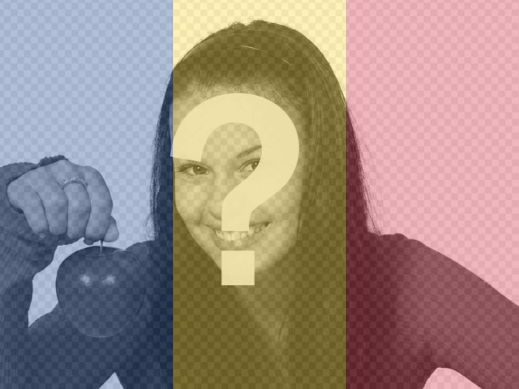 Colagem para colocar uma bandeira da Roménia, juntamente com uma foto que você..