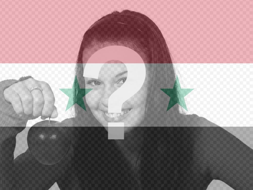 Fotomontagem da bandeira síria para sua foto ..