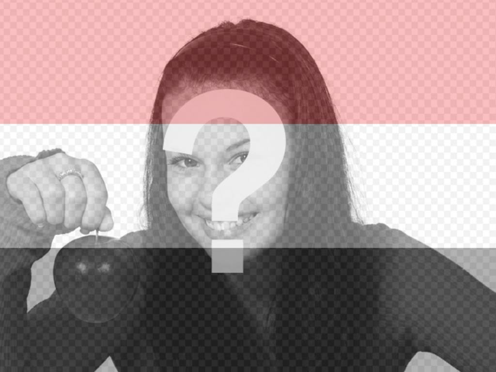 Colagem para colocar a foto da bandeira do Iêmen, juntamente com uma foto que você..